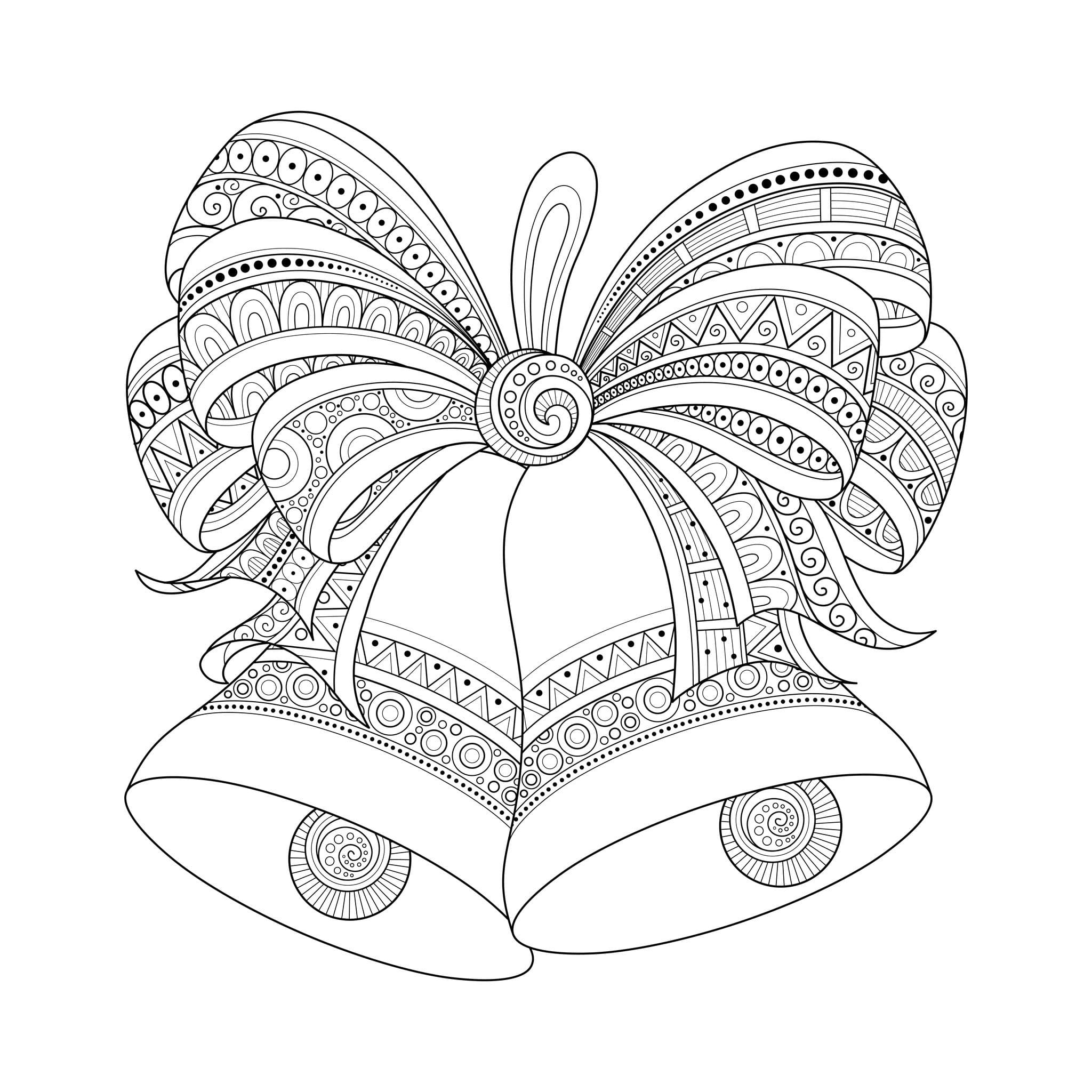 Magic ringing of New Year’s Bells Coloring Page