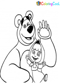 Masha And The Bear Coloring Pages