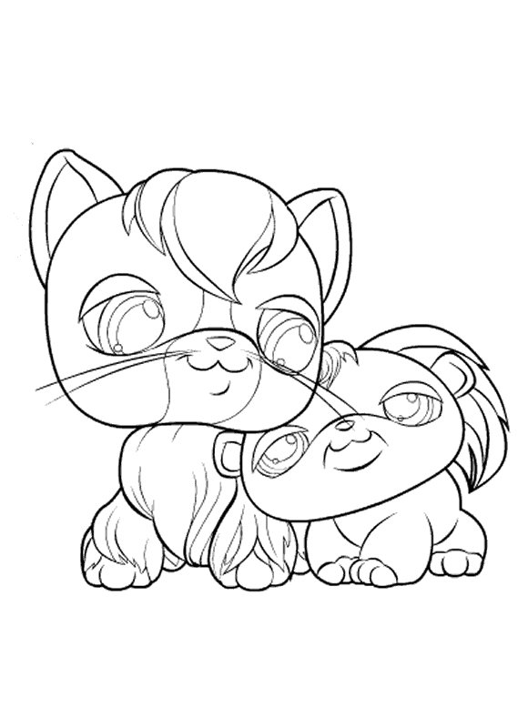 Nice Two Littlest Pet Shop Coloring Page