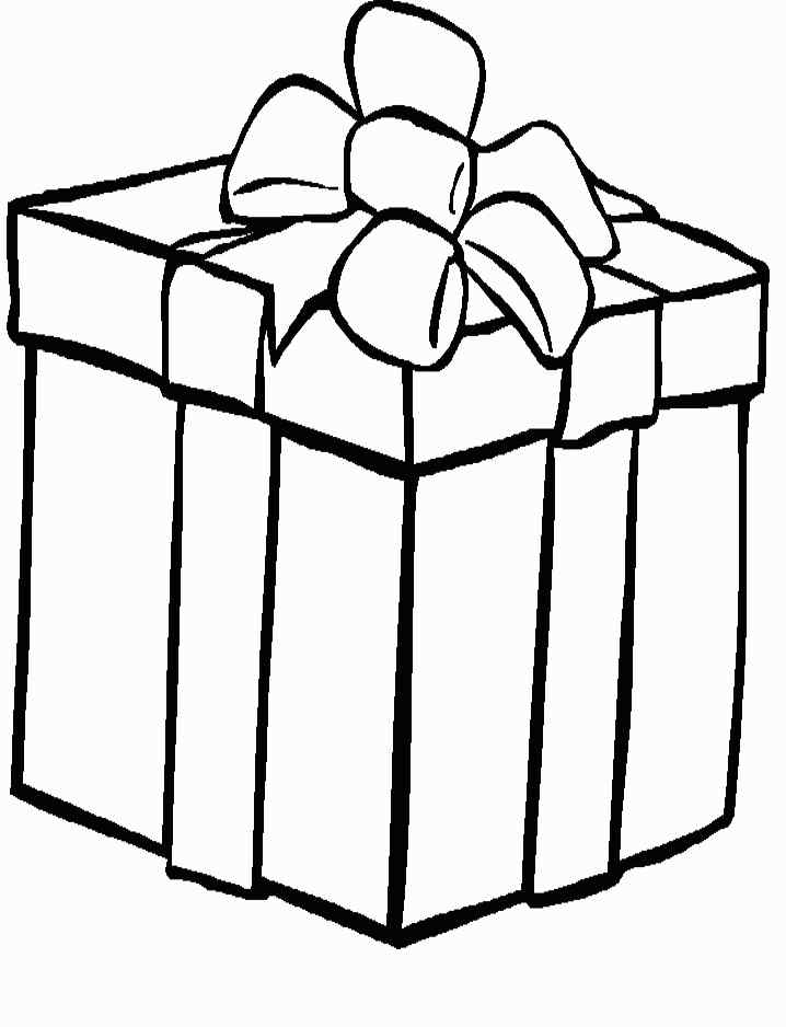 Gift With Bow Coloring Page