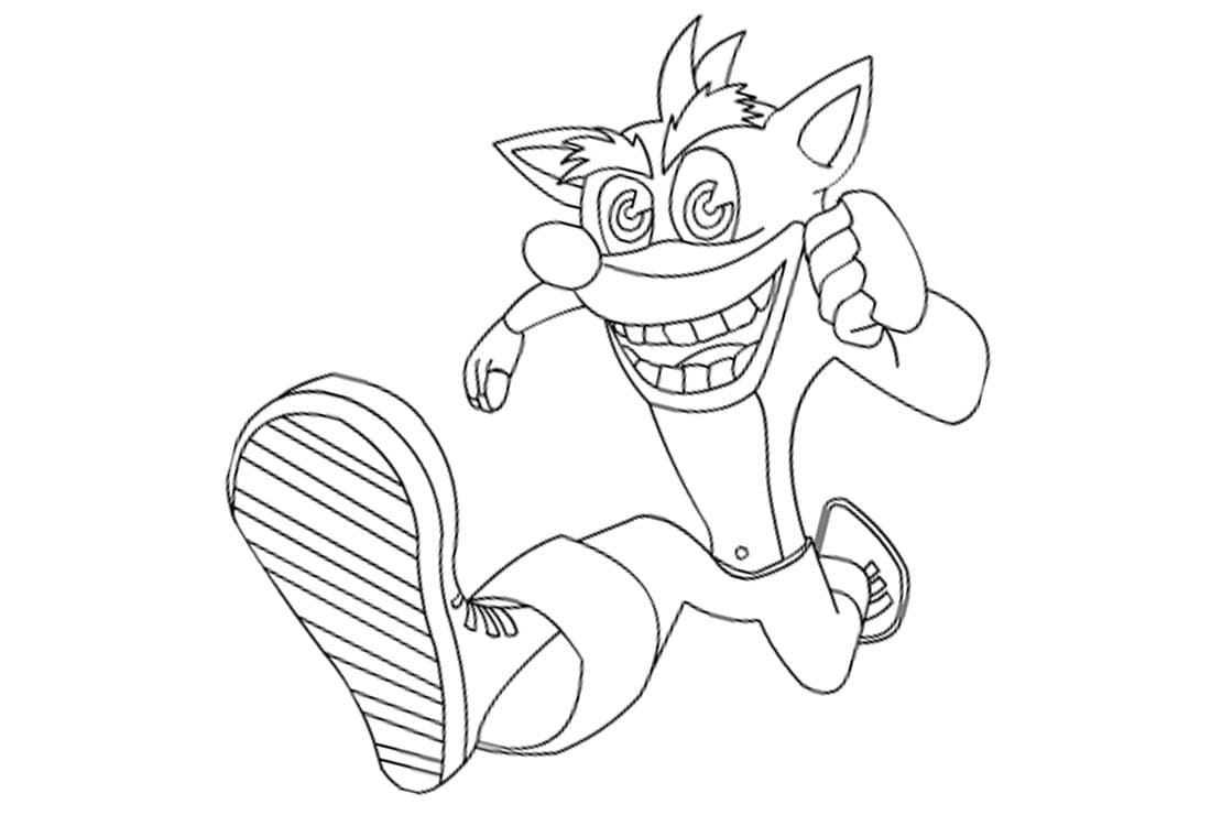 Crash Bandicoot With Big Foot