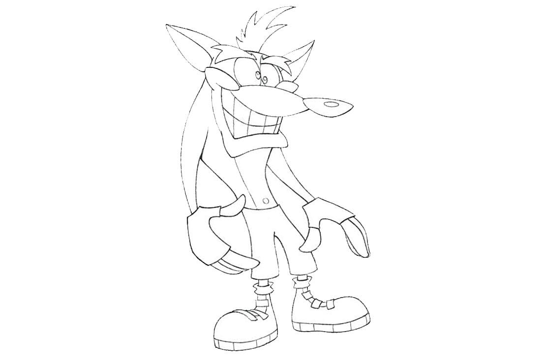 Drawing Crash Bandicoot
