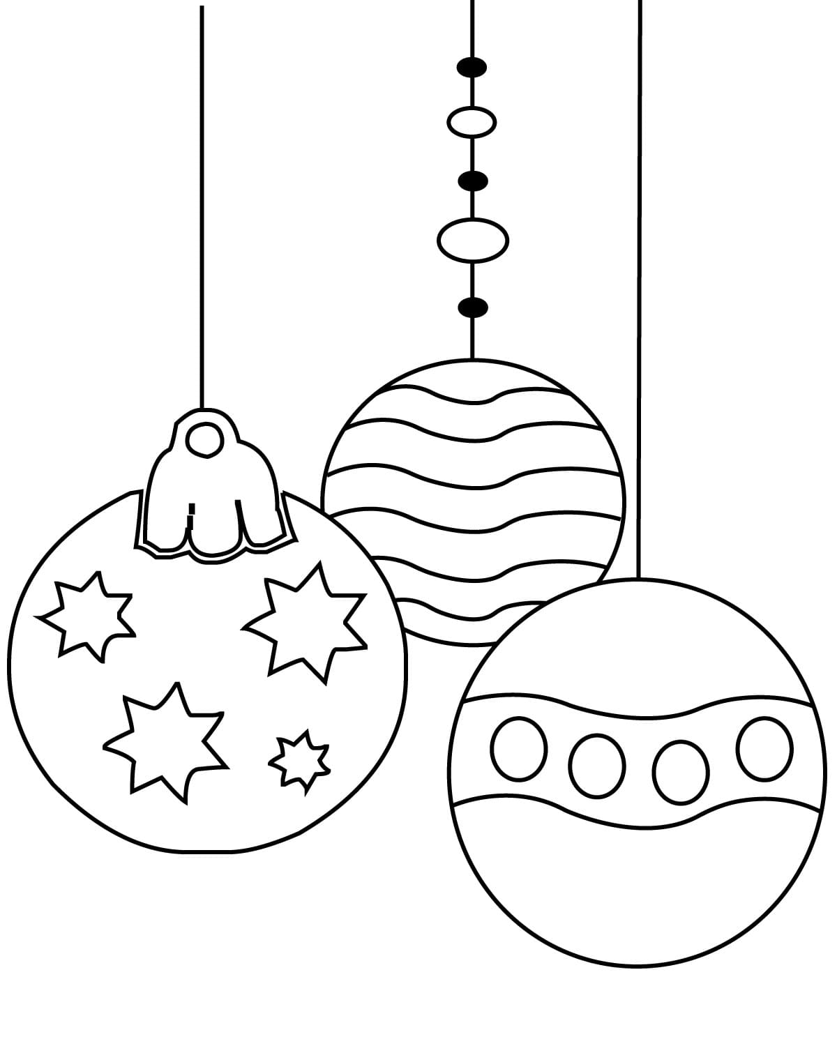 Simple Christmas Coloring Page