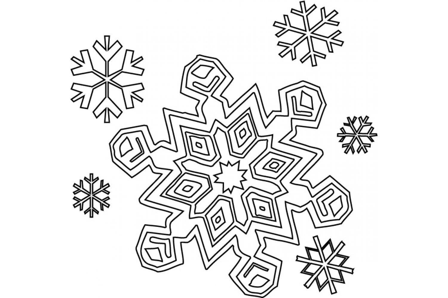 Snowflakes Are Falling Coloring Page