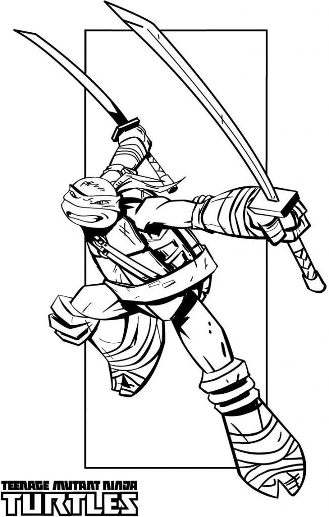Swords Teenage Mutant Ninja Turtles Coloring Page