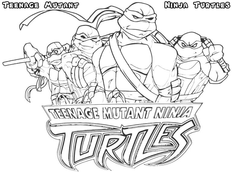 TMNT Nina Turtles Coloring Page