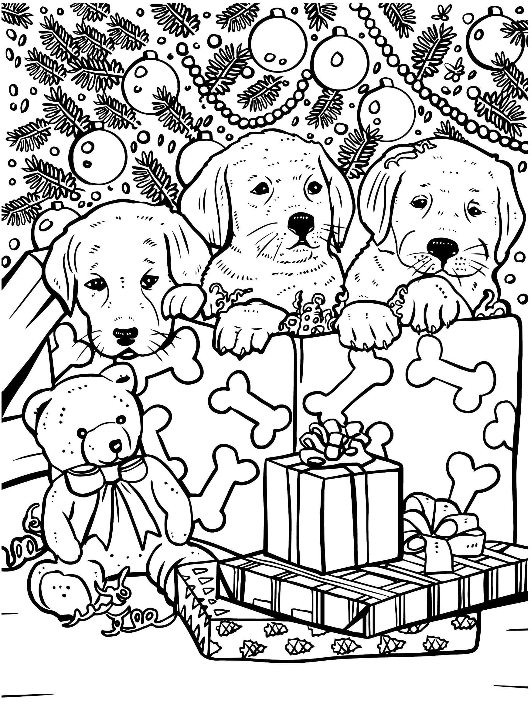 Cutest Puppies Hid Coloring Page