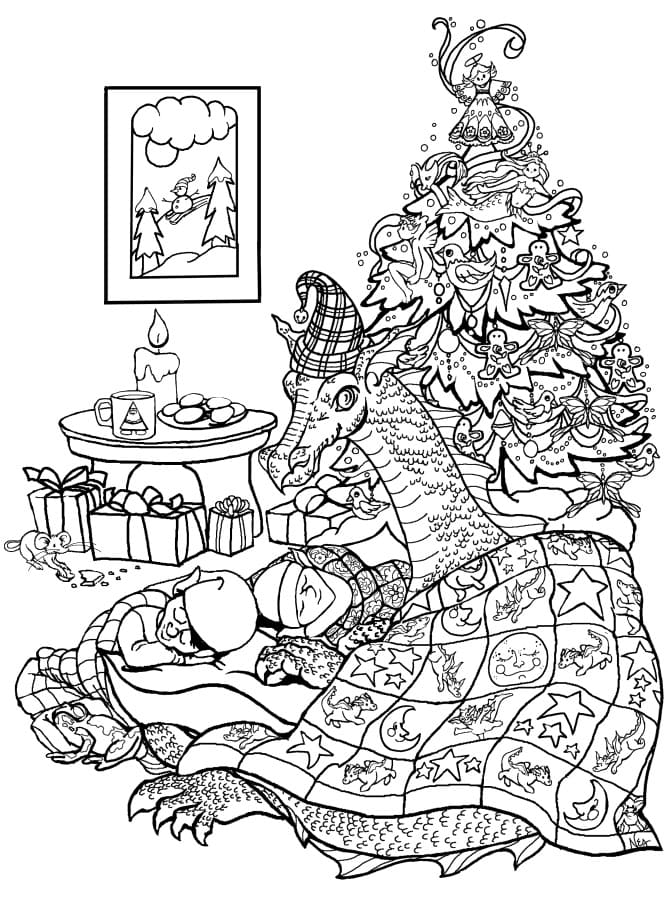 The Fairy Dragon Coloring Page
