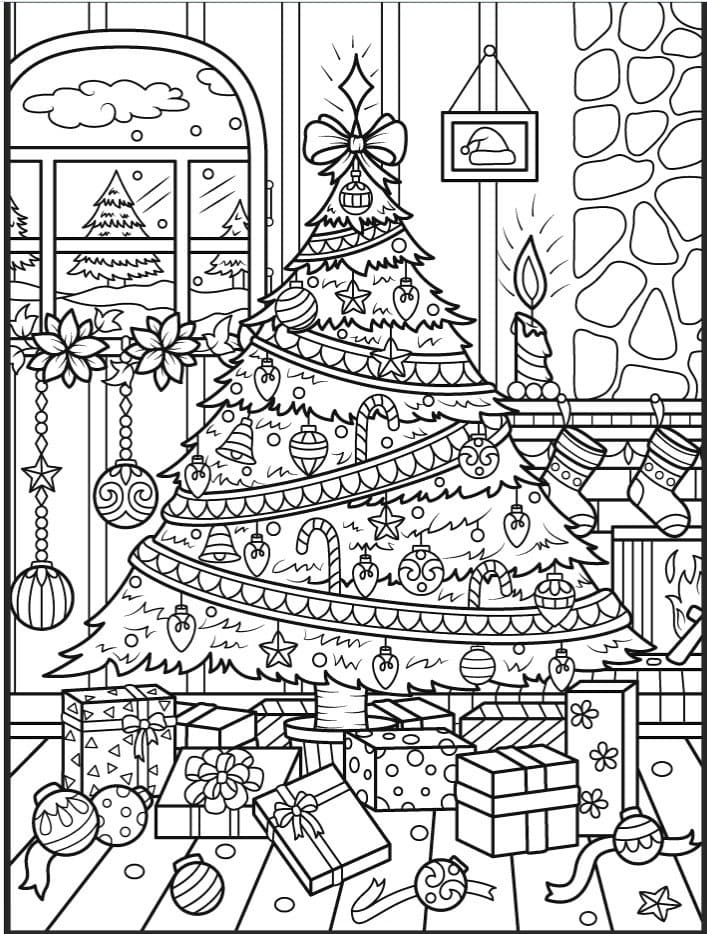 The Main Decoration of the New Year Coloring Page