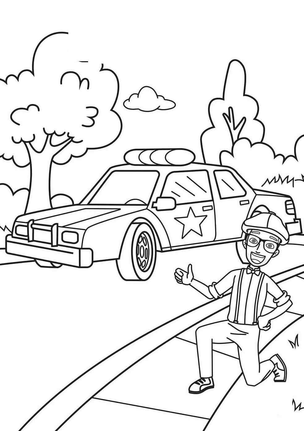 This Is A Police Car Coloring Page