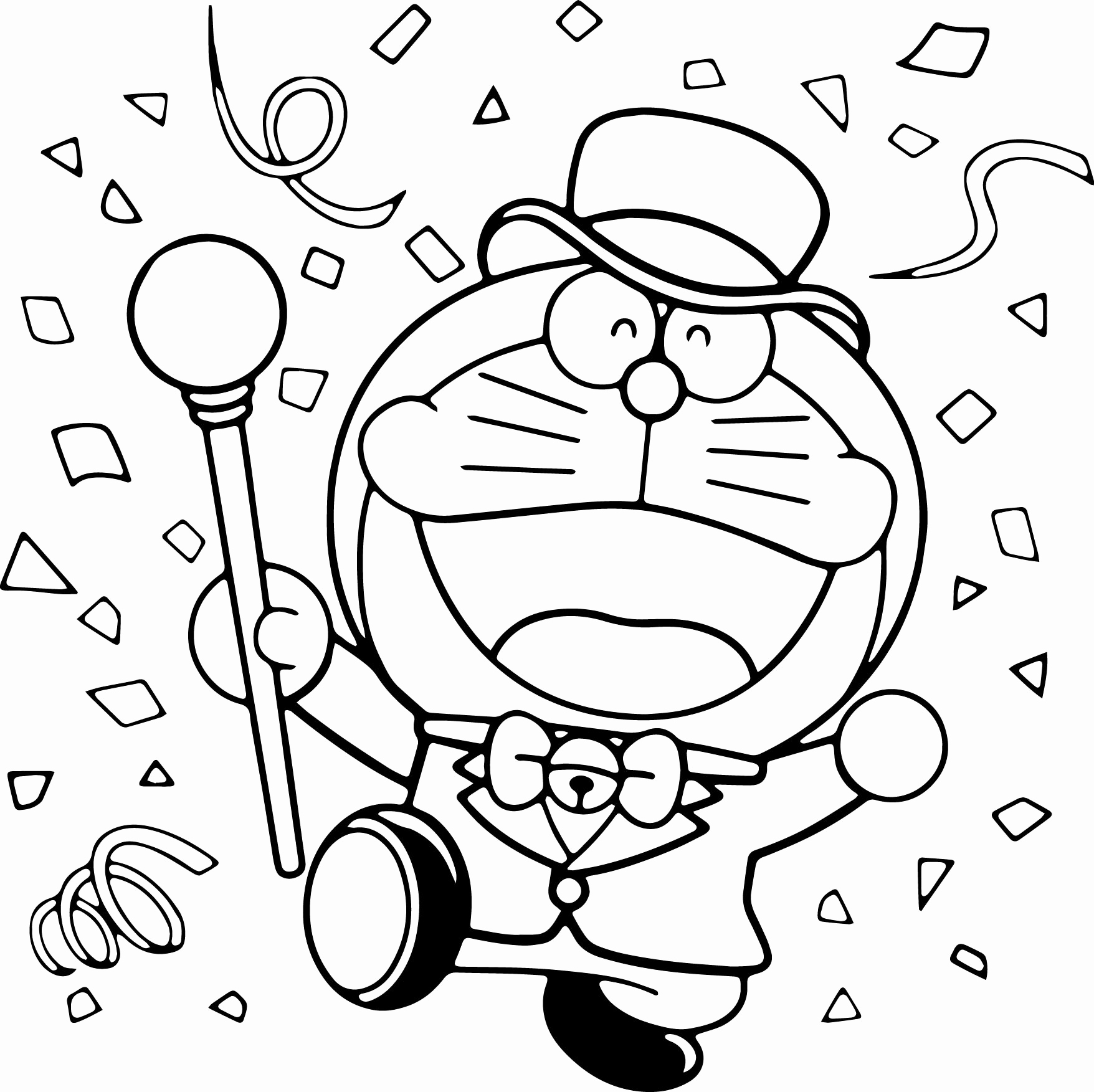 Awesome Doraemon Magic Coloring Page