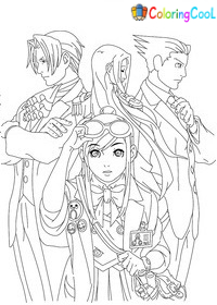 Ace Attorney Coloring Pages