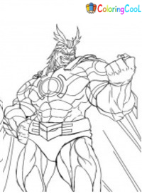 All Might Coloring Pages