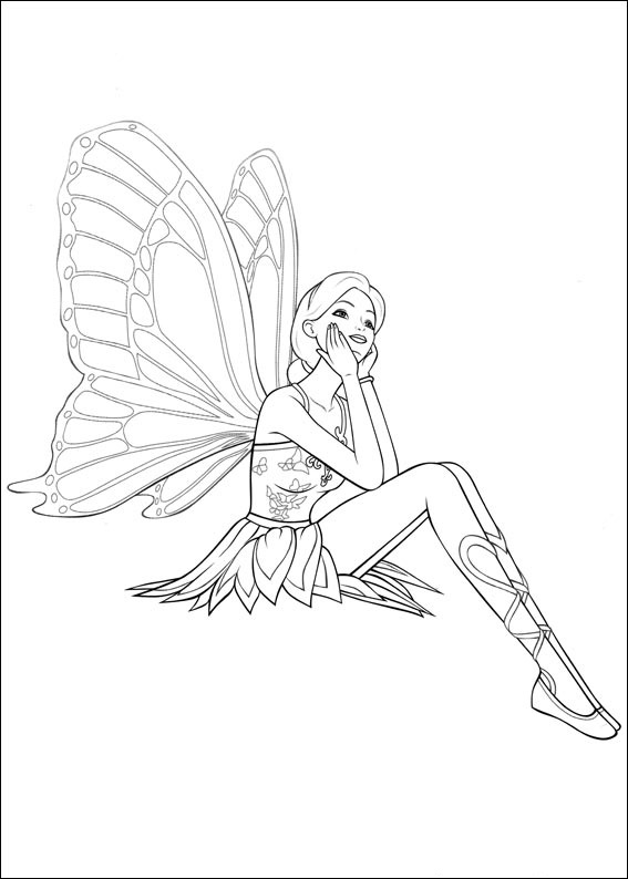 Fairy Barbie Musketeers Coloring Page