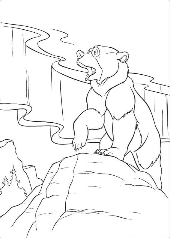 Brother Bear Sit Coloring Page