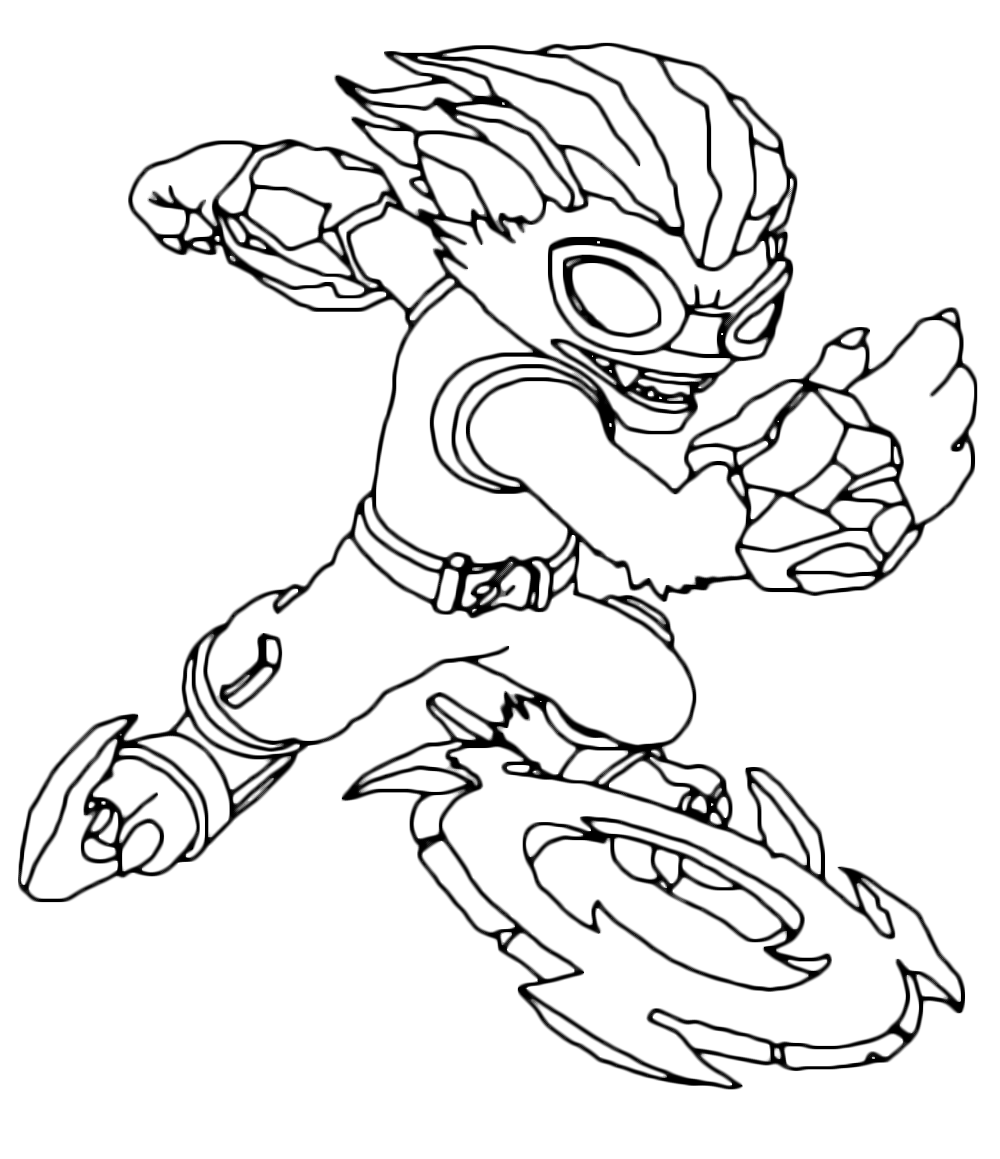 Super Hero With Blade For Kids Coloring Page