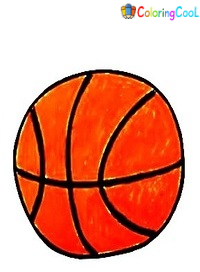 How to Draw A Basketball –  A Step By Step Instruction Coloring Page