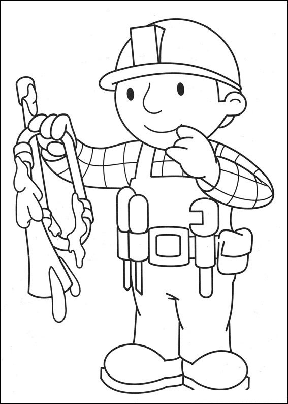 Drawing Bob The Builder Coloring Page