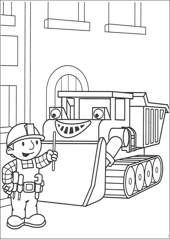 Draw Bob The Builder Coloring Page