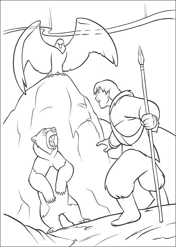 Brother Bear In Forest Coloring Page