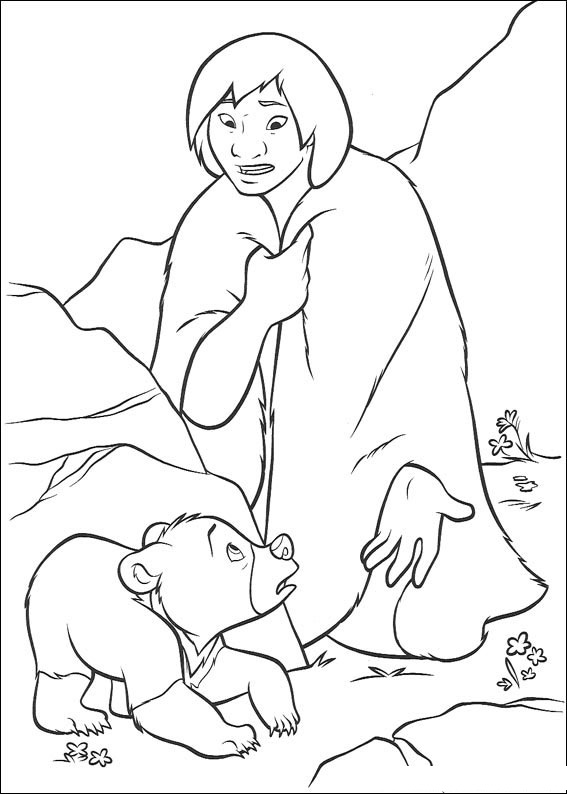 Brother Bear Escape Coloring Page