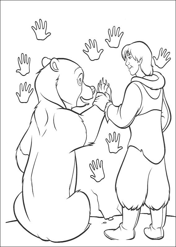 Brother Bear Walk Together Coloring Page