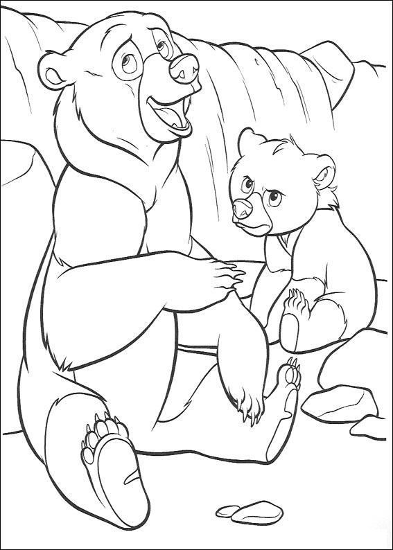 Little And Big Brother Bear Coloring Page
