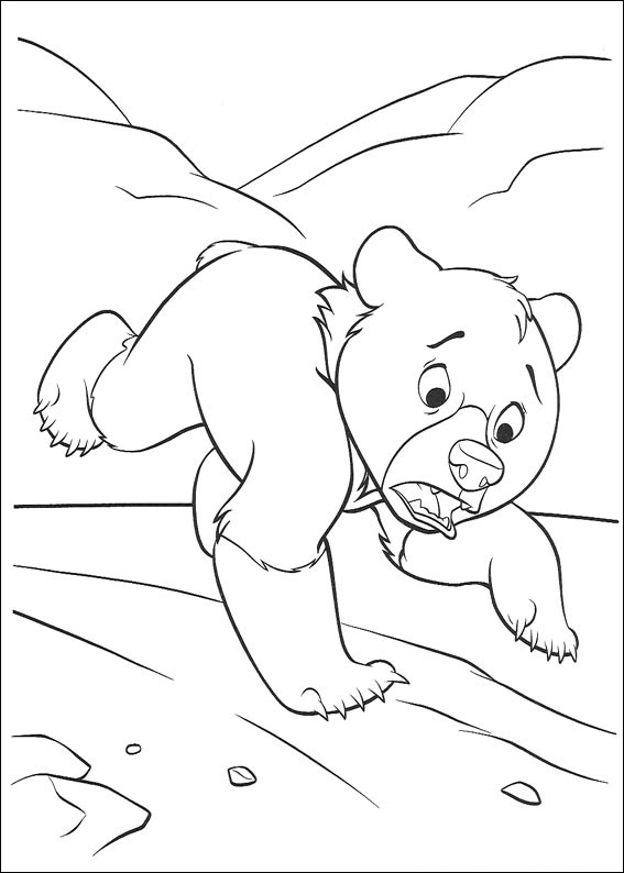 Brother Bear Is Running Coloring Page