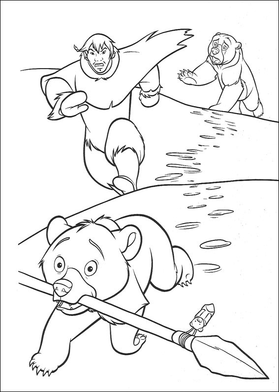 Hunter Brother Bear Coloring Page