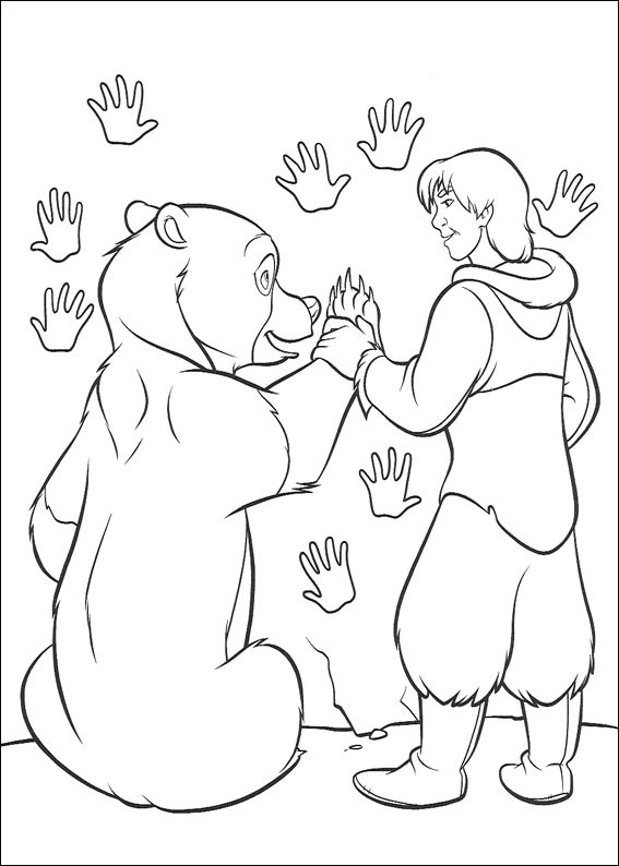 Brother Bear By Hand Coloring Page