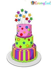 Kids Birthday Cake Coloring Pages Collection Coloring Page