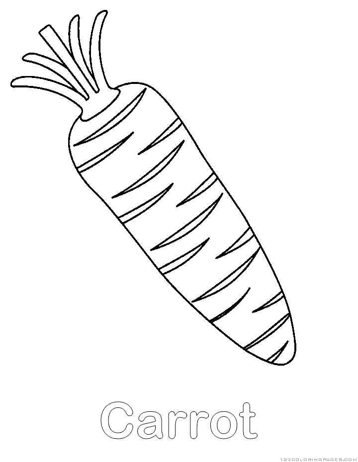 Printable Carrot For Child