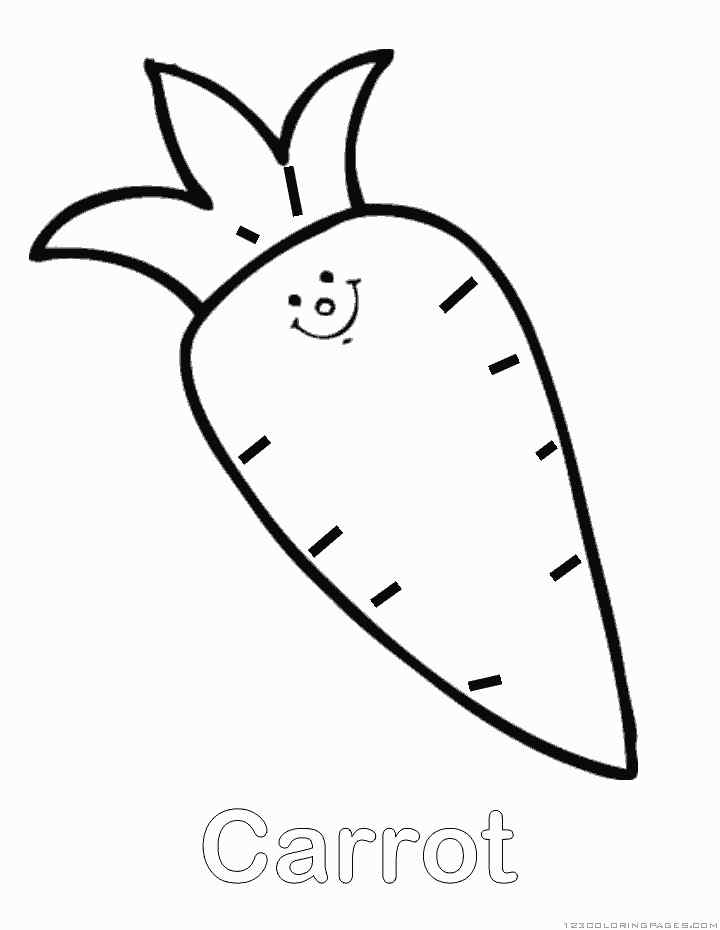 Print Carrot For Child Coloring Page