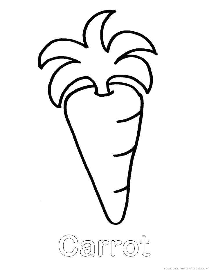 New Carrot For Kid Coloring Page