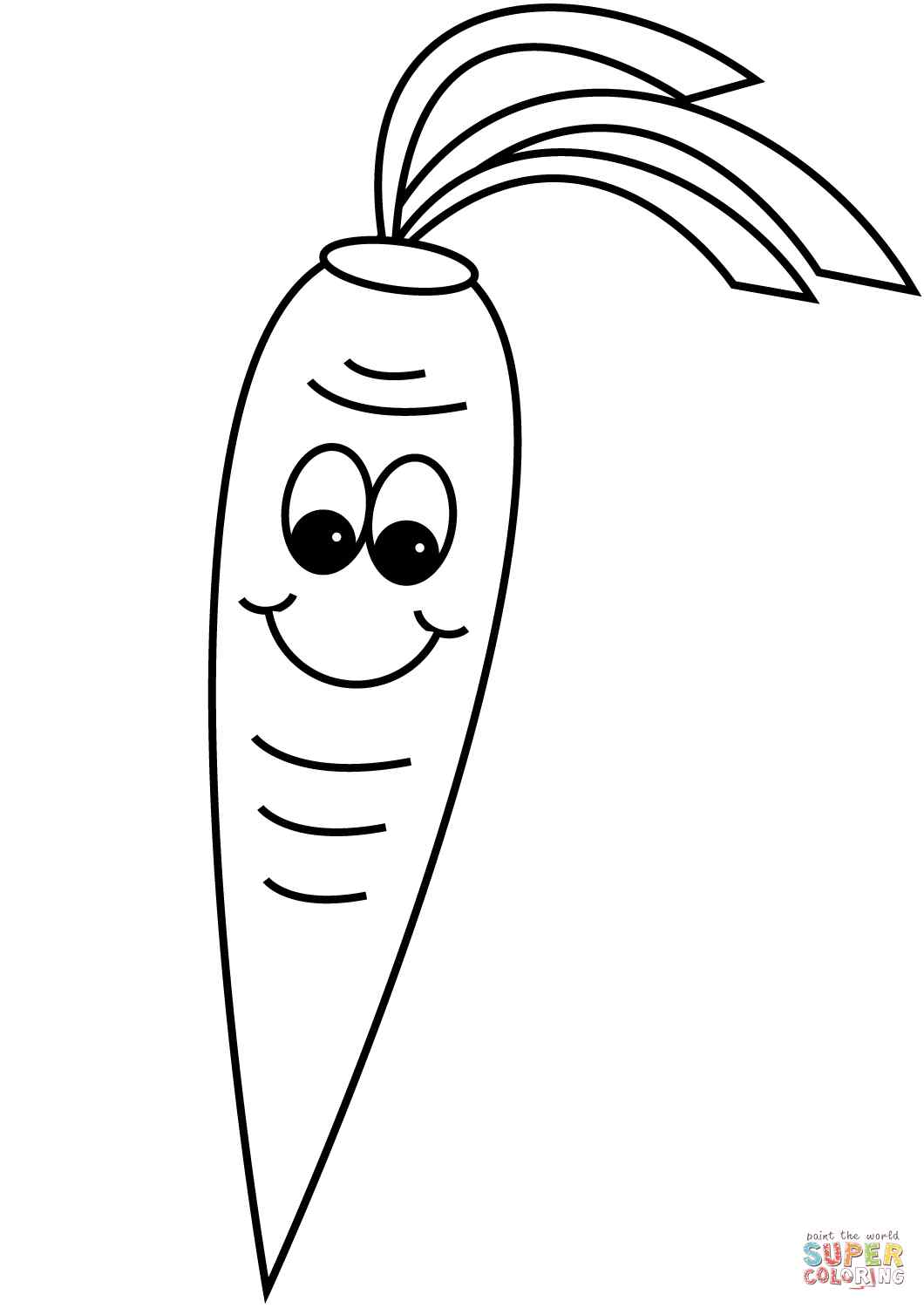 Printable Cartoon Carrot