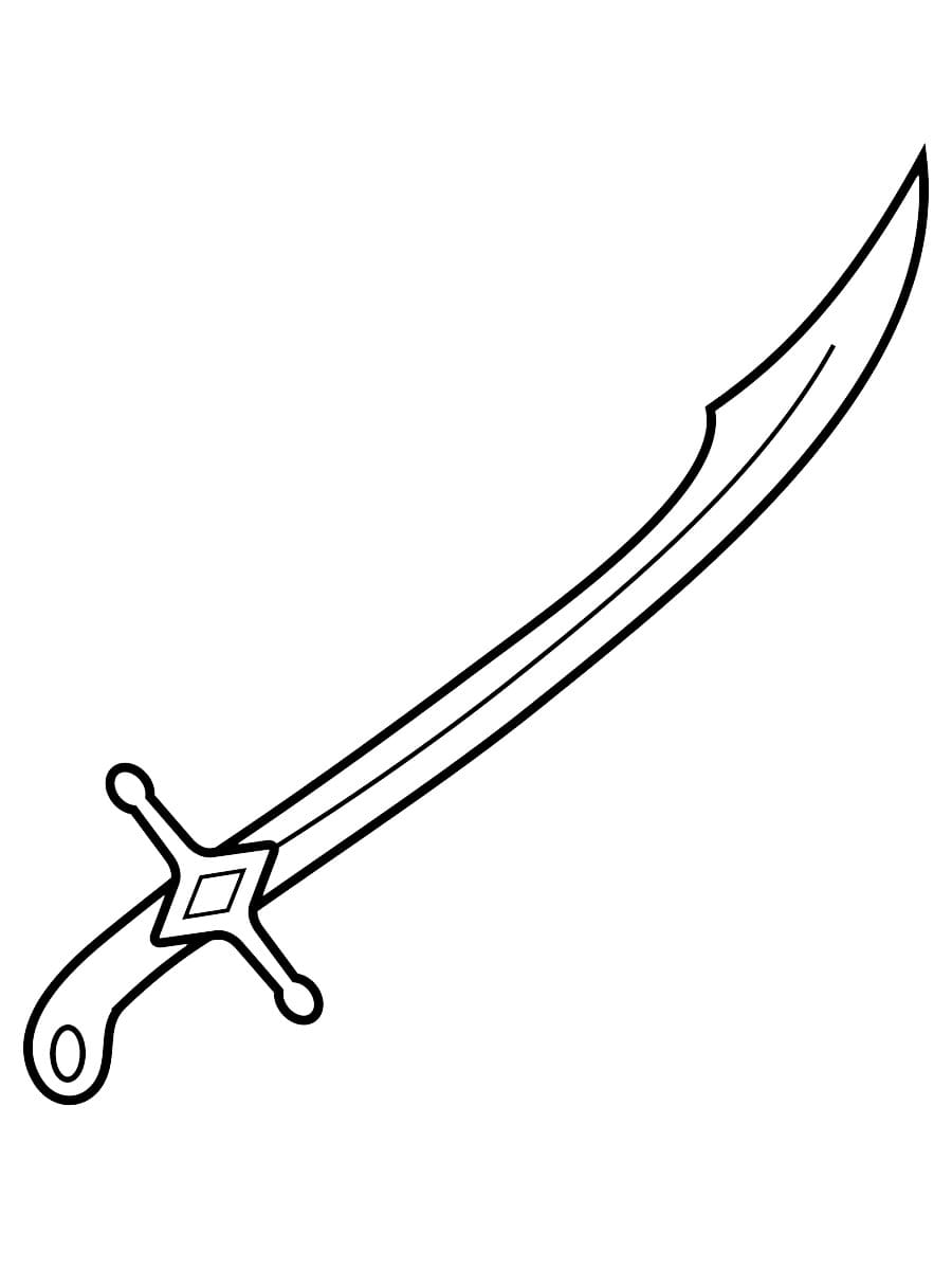 New Blade Sword For Kid Coloring Page