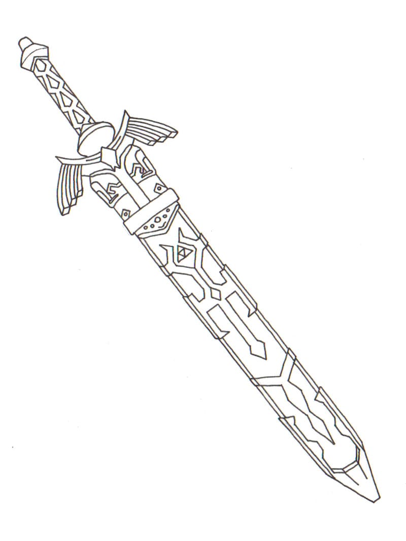 New Blade Sword For Kids Coloring Page