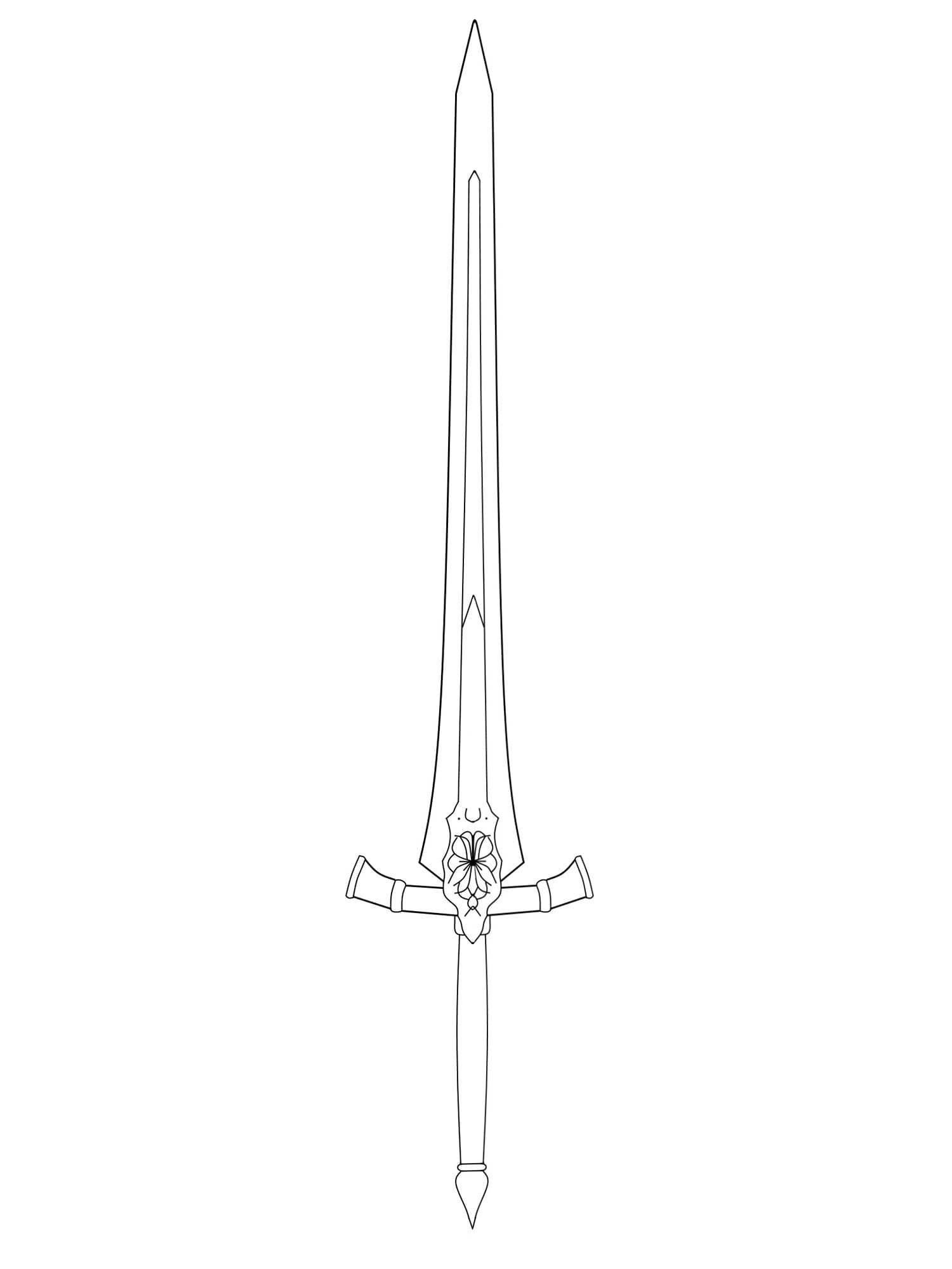 New Blade Sword Coloring Page
