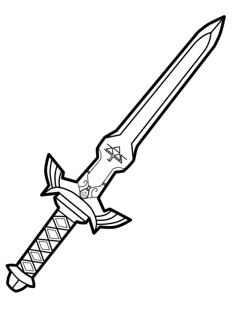 Blade Sword For Kids Coloring Page