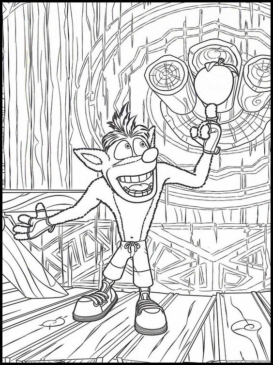 Crash Bandicoot Make Circus Coloring Page