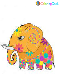 Funny Elephant Coloring Pages Collection For Kids Coloring Page