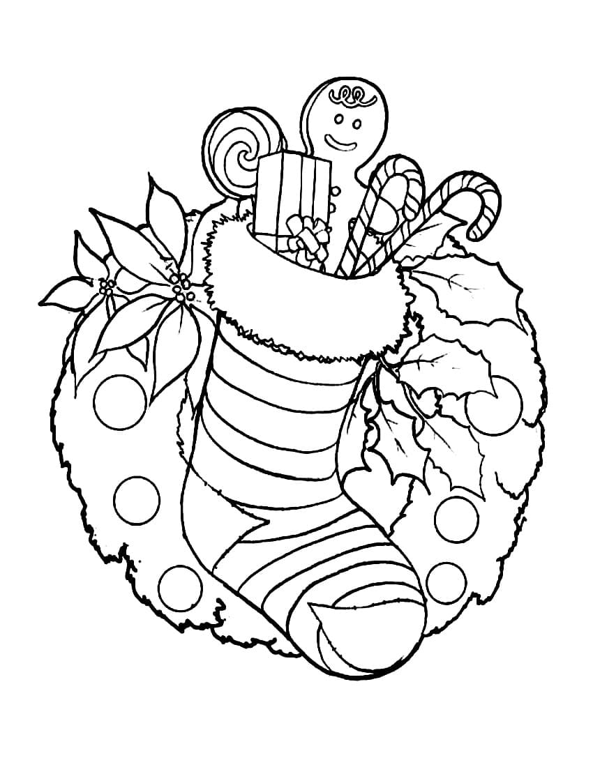 home Decorations For Christmas. Coloring Page