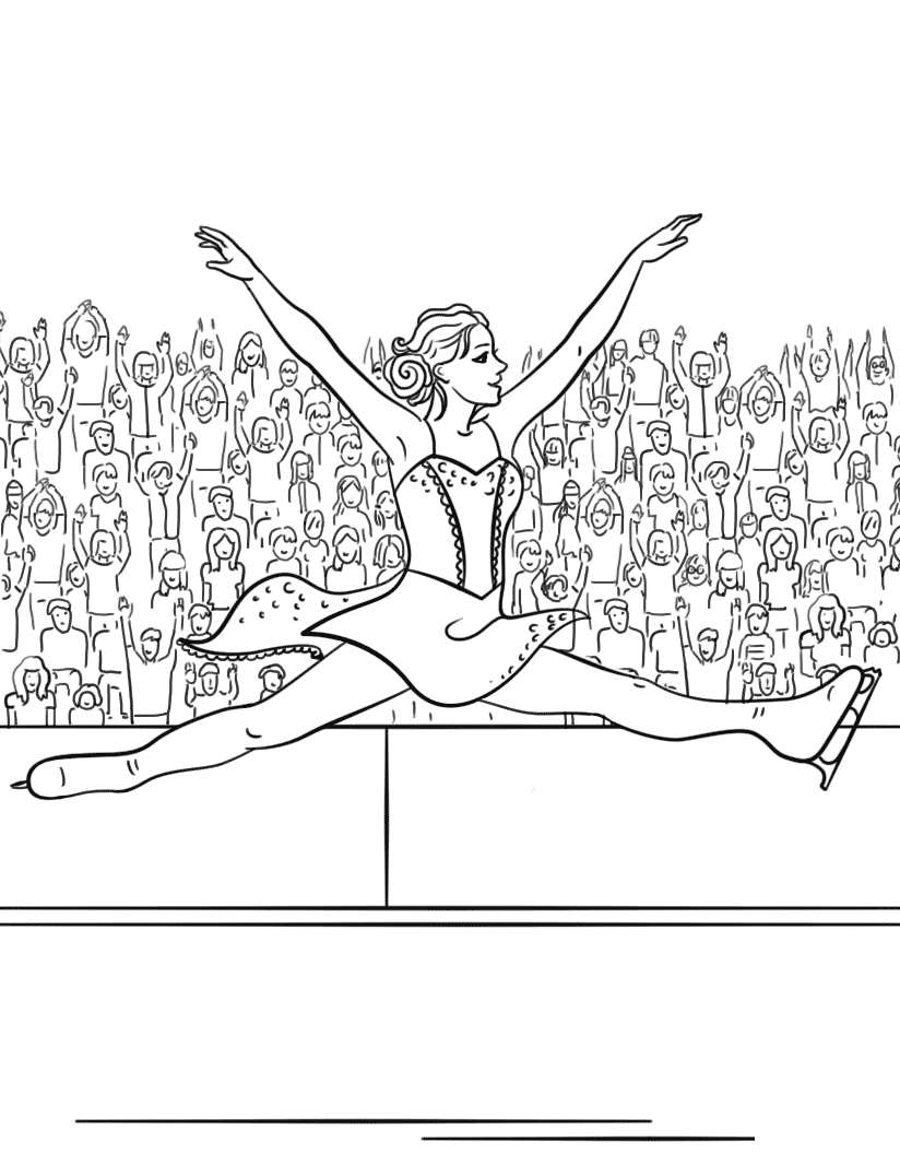 Performance Ice Skating Coloring Page