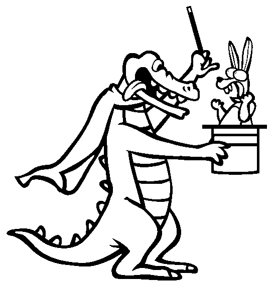 Dinosaur Magic Coloring Page