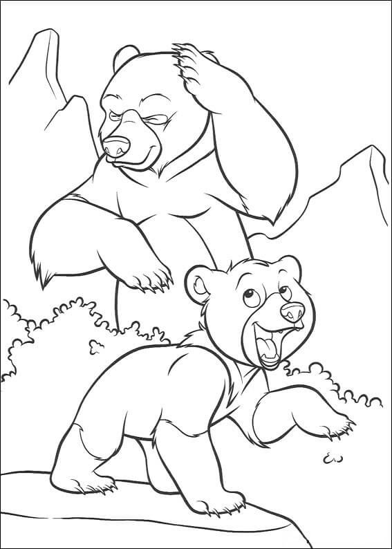 Little Bear Is Laughing Coloring Page