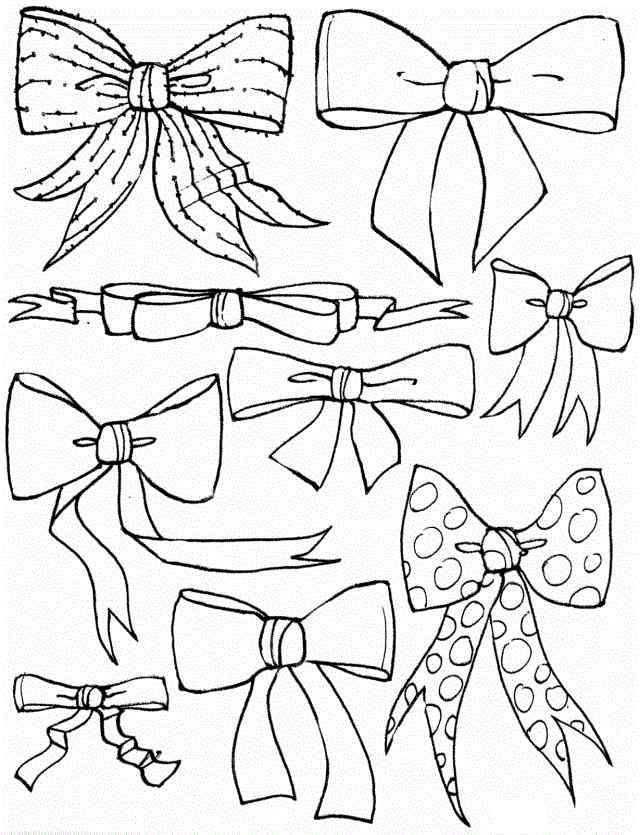 Bow For Baby Girls Coloring Page