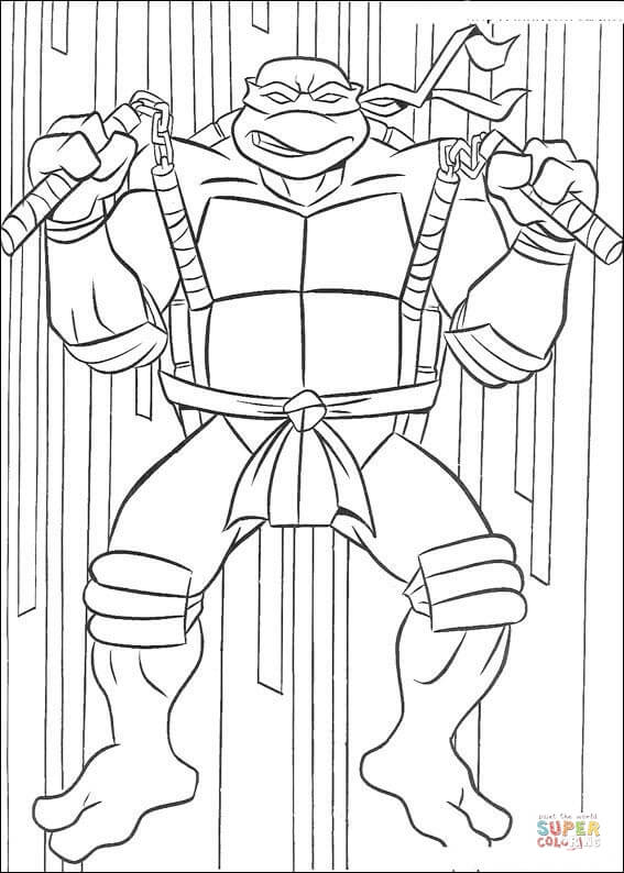 Michaelangelo Of Nina Turtles Coloring Pages - Coloring Cool