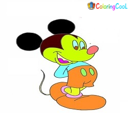 Super Funny Mickey Mouse Coloring Pages For Kids Coloring Page