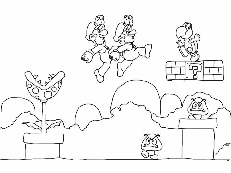Scene Video Game Coloring Page