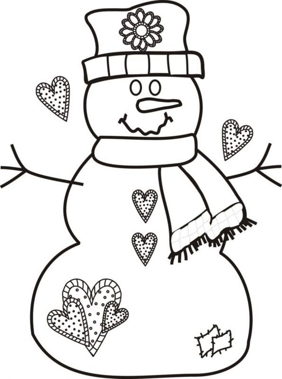 Olaf In Christmas Coloring Page